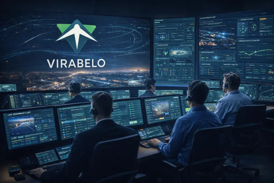 Operations center with multiple screens showing scale and sophistication