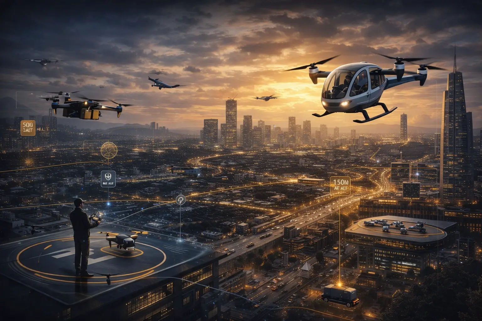 The future of autonomous aviation—urban air mobility and scaled operations